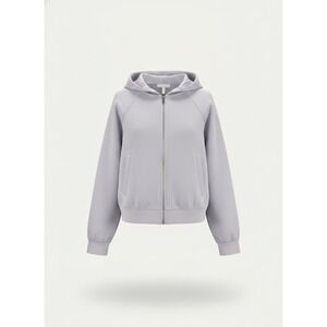 Glow Motion Womens Lavender Full Zip Cropped Hoodie Sweatshirt Size‎ S Lavender